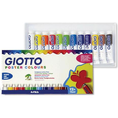 Τέμπερες GIOTTO 12ml συσκευασία 12 τεμαχίων - Ανακάλυψε Τέμπερες & Χρώματα Κιμωλίας εξαιρετικής ποιότητας σε διάφορες συσκευασίες και πολλά χρώματα για να ζωγραφίσετε ότι έχετε φανταστεί από το Oikonomou-shop.gr.